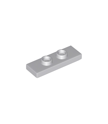 Light Bluish Gray Plate, Modified 1 x 3 with 2 Studs (Double Jumper)