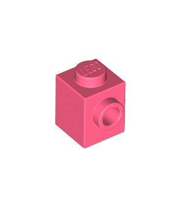 Coral Brick, Modified 1 x 1 with Stud on 1 Side