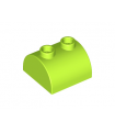 Lime Slope, Curved 2 x 2 x 1 Double with Two Studs