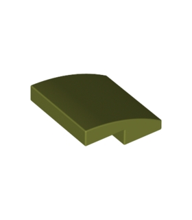 Olive Green Slope, Curved 2 x 2