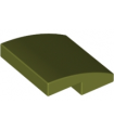 Olive Green Slope, Curved 2 x 2