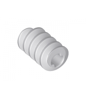 Light Bluish Gray Technic, Gear Worm Screw, Long, Axle Opening Type II