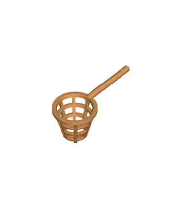 Medium Nougat Minifigure, Utensil Net - Small Meshed