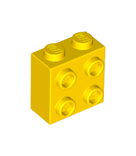 Yellow Brick, Modified 1 x 2 x 1 2/3 with Studs on 1 Side
