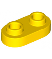 Yellow Plate, Round 1 x 2 with Two Open Studs