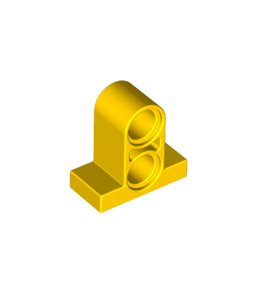Yellow Technic, Connector Pin Plate 1 x 2 x 1 2/3 with 2 Holes (Double on Top)