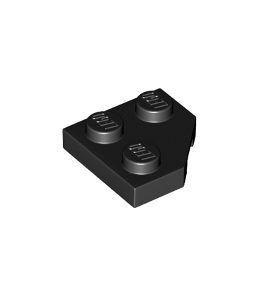 Black Wedge, Plate 2 x 2 Cut Corner