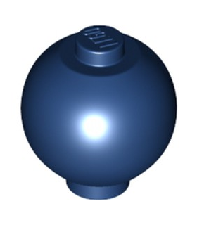 Dark Blue Brick, Round 2 x 2 Sphere with Stud / Robot Body