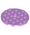 Medium Lavender Plate, Round 6 x 6 with Hole