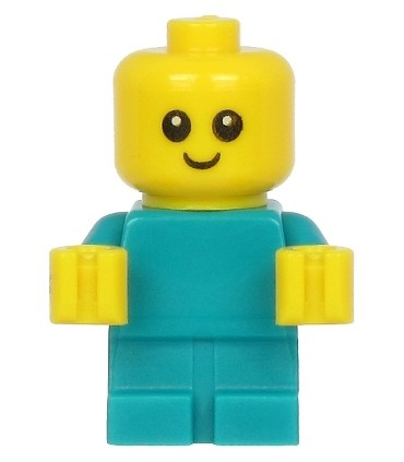 Baby - Dark Turquoise Body with Yellow Hands