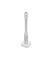 White Support 2 x 2 x 7 Lamp Post, 4 Base Flutes