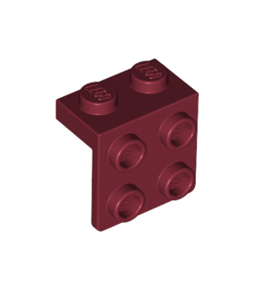 Dark Red Bracket 1 x 2 - 2 x 2