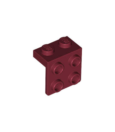 Dark Red Bracket 1 x 2 - 2 x 2