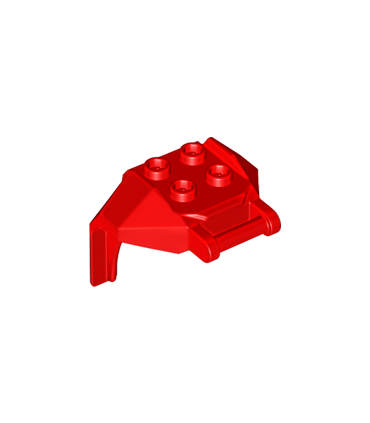 Red Large Figure Armor, Chest with 4 Studs and Bar Handle