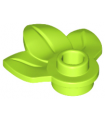 Lime Plant Plate, Round 1 x 1 with 3 Leaves