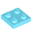 Medium Azure Plate 2 x 2