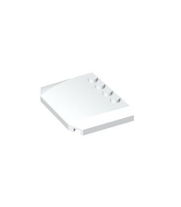 White Wedge 4 x 6 x 2/3 Triple Curved