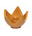 Pearl Gold Minifigure, Headgear Crown with 5 Points, Open Center Stud