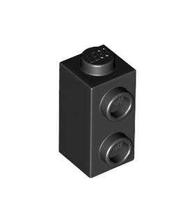 Black Brick, Modified 1 x 1 x 1 2/3 with Studs on 1 Side