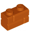 Dark Orange Brick, Modified 1 x 2 with Masonry Profile