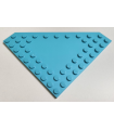 Medium Azure Wedge, Plate 10 x 10 Cut Corner with no Studs in Center