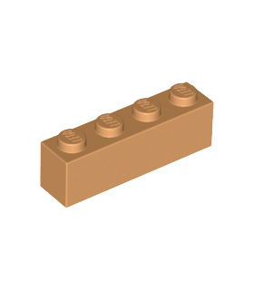 Medium Nougat Brick 1 x 4