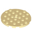 Tan Plate, Round 6 x 6 with Hole