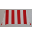 White Cloth Sail 36 x 20 Bottom with Red Thick Stripes Pattern