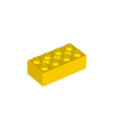 Yellow Technic, Brick 2 x 4 with 3 Axle Holes