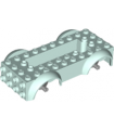 Light Aqua Vehicle, Base 5 x 10 x 2 1/2 with Mudguards and 6 x 2 Recessed Center with 3 Holes