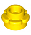 Yellow Plate, Round 1 x 1 with Flower Edge (5 Petals)