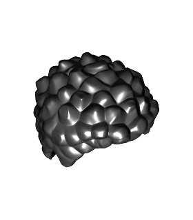 Black Minifigure, Hair Coiled and Short