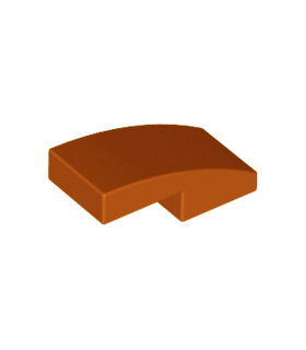 Dark Orange Slope, Curved 2 x 1