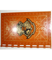 Dark Orange Tile, Modified 10 x 16 with Studs on Edges and Bar Handles with Hogwarts Transfiguration Class Pattern