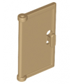Dark Tan Door 1 x 2 x 3 with Vertical Handle, Mold for Tabless Frames