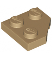 Dark Tan Wedge, Plate 2 x 2 Cut Corner