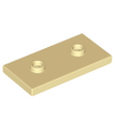 Tan Plate, Modified 2 x 4 with 2 Studs (Double Jumper)