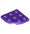 Dark Purple Plate, Round Corner 3 x 3