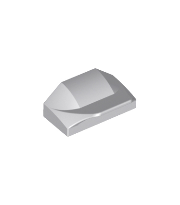 Light Bluish Gray Slope, Curved 1 x 2 x 2/3 Wing End
