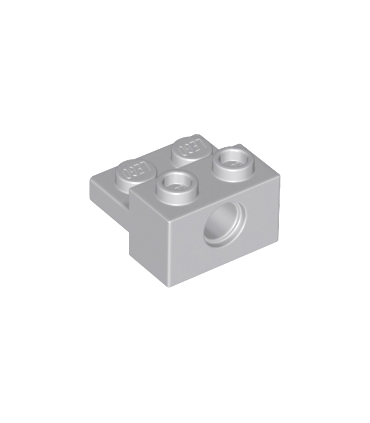 Light Bluish Gray Technic, Brick Modified 1 x 2 with Hole and 1 x 2 Plate