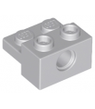 Light Bluish Gray Technic, Brick Modified 1 x 2 with Hole and 1 x 2 Plate