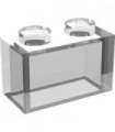 Trans-Clear Brick 1 x 2 without Bottom Tube