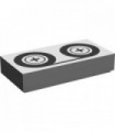 Light Gray Tile 1 x 2 with Tape Reels Pattern