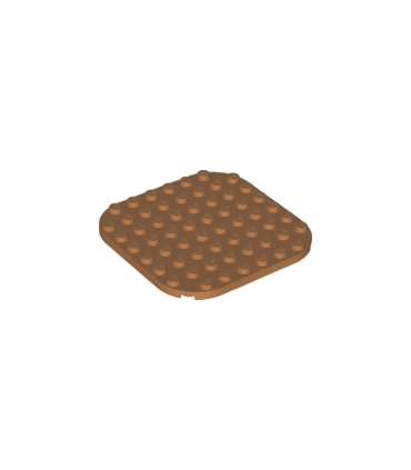 Medium Nougat Plate, Round 8 x 8 with Rounded Corners