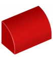 Red Slope, Curved 1 x 2 x 1
