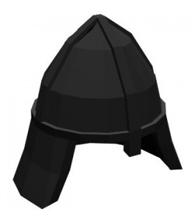 Black Minifig, Headgear Helmet Castle with Neck Protector
