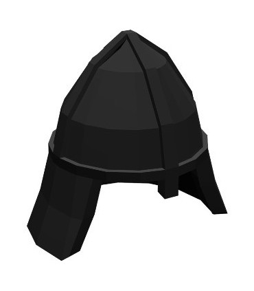 Black Minifig, Headgear Helmet Castle with Neck Protector
