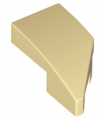 Tan Wedge 2 x 1 x 2/3 with Stud Notch Left