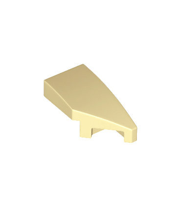 Tan Wedge 2 x 1 x 2/3 with Stud Notch Right