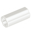 White Technic, Axle Connector 2L (Smooth with x Hole + Orientation)